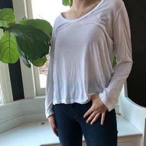 Splendid White Long Sleeve Tee